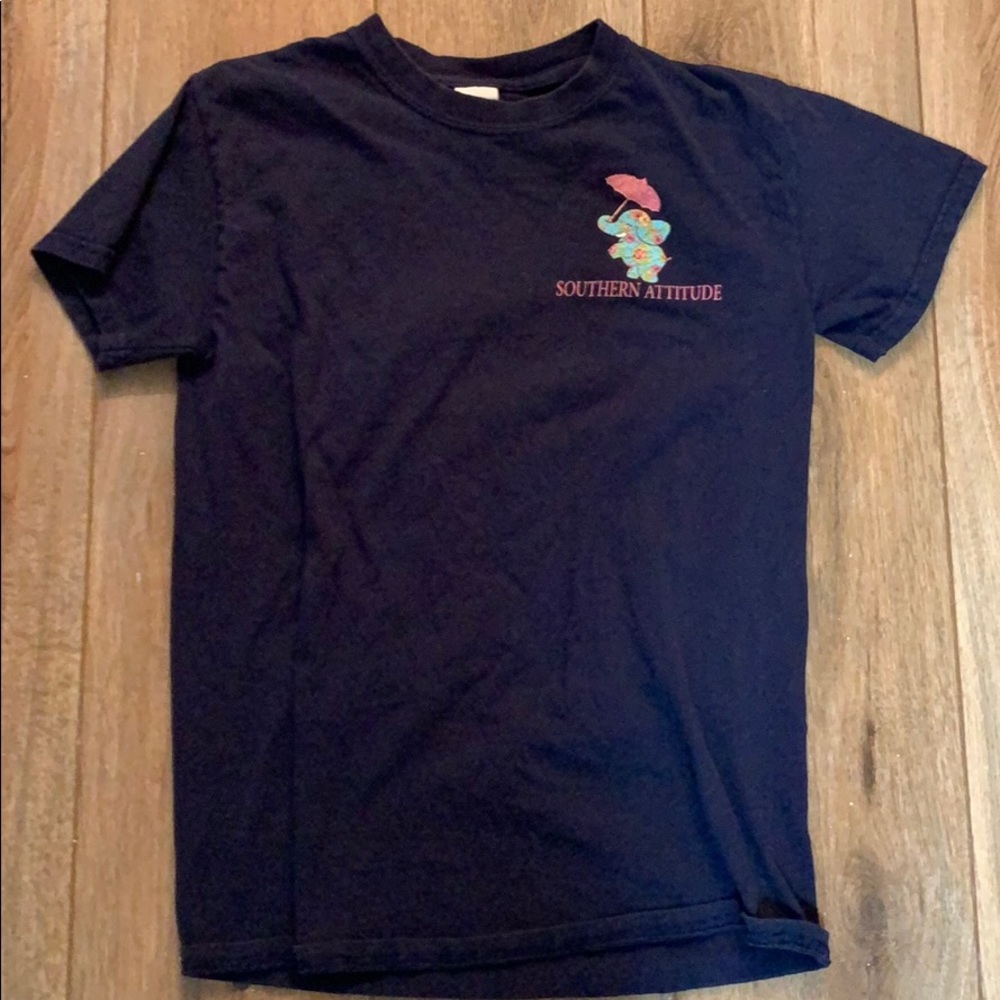 A navy blue southern attitude shirt